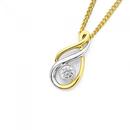 9ct-Gold-Diamond-Double-Swirl-Pear-Pendant Sale