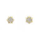 9ct-Mirror-Enhanced-Diamond-Snow-Flake-Studs Sale