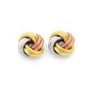 9ct-Gold-Tri-Tone-10mm-Diamond-Cut-Love-Knot-Earrings Sale