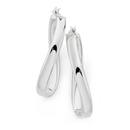 Silver-Oval-Twist-Earrings Sale