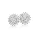 9ct-Gold-Diamond-Cluster-Stud-Earrings Sale