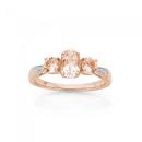 9ct-Rose-Gold-Morganite-Diamond-Trilogy-Ring Sale