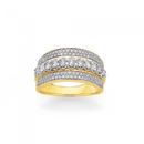 9ct-Gold-Diamond-Fancy-Wide-Dress-Band Sale