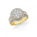 9ct-Gold-Diamond-Large-Cluster-Ring Sale