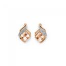 9ct-Rose-Gold-Morganite-Diamond-Stud-Earrings Sale