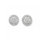 9ct-Gold-Diamond-Cluster-Halo-Stud-Earrings Sale