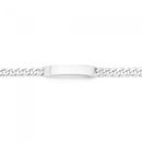 Silver-20cm-Dia-Cut-Super-Flat-Curb-Id-Bracelet Sale