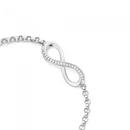 9ct-White-Gold-Diamond-Infinity-Bar-Belcher-Link-Bracelet Sale