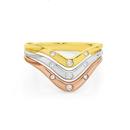 9ct-Gold-Tri-Tone-Diamond-V-Shape-Dress-Ring Sale