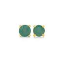 9ct-Gold-Natural-Emerald-Stud-Earrings Sale