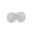 9ct-White-Gold-Diamond-Pave-Cushion-Shape-Cluster-Stud-Earrings Sale
