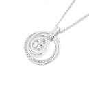 Silver-CZ-Plain-Entwined-Circle-Pendant Sale