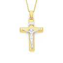 9ct-Gold-Two-Tone-Cruxific-Gents-Pendant Sale