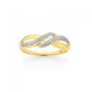 9ct-Gold-Diamond-Double-Swirl-Love-Dress-Ring Sale