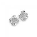 Silver-CZ-Twist-Stud-Earrings Sale