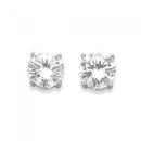 Sterling-Silver-Cubic-Zirconia-6mm-4-Claw-Hearts-On-Side-Studs Sale