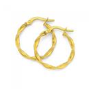 9ct-Gold-2x15mm-Entwined-Hoop-Earrings Sale