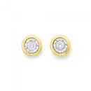 9ct-Gold-Diamond-Bezel-Set-Stud-Earrings Sale