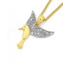 9ct-Gold-Two-Tone-Hummingbird-Pendant Sale