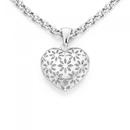 Silver-Filigree-Heart-On-Belcher-Necklet Sale