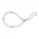Silver-Pearl-Dia-Cut-Friendship-Bracelet Sale