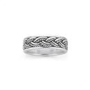 Silver-Oxi-Multi-Plait-Gents-Ring-Size-W Sale