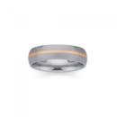 Titanium-6mm-with-9ct-Rose-Gold-Gents-Ring Sale