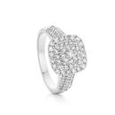 9ct-White-Gold-Diamond-Cushion-Shape-Dress-Ring Sale