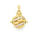 9ct-Gold-Two-Tone-12mm-Spinning-Ball-Pendant Sale