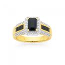 9ct-Gold-Sapphire-Diamond-Dress-Ring Sale
