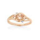 9ct-Rose-Gold-Morganite-Diamond-Dress-Ring Sale