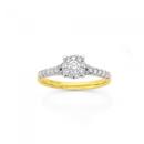 9ct-Gold-Diamond-Cluster-Engagement-Ring Sale