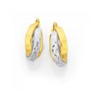 9ct-Gold-Two-Tone-12mm-Crossover-Hoop-Earrings Sale