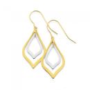 9ct-Gold-Two-Tone-Drop-Earrings Sale