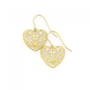 9ct-Gold-Heart-Drop-Earrings Sale