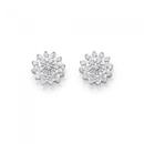 9ct-Gold-Diamond-Snowflake-Stud-Earrings Sale