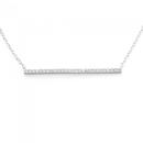 Silver-CZ-Fine-Bar-Necklace Sale