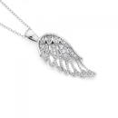 Silver-CZ-Cutout-Angel-wing-Pendant Sale