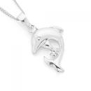 Silver-CZ-Dolphin-Pendant Sale