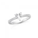 Sterling-Silver-Cubic-Zirconia-Heart-on-Cubic-Zirconia-Band-Ring Sale