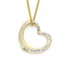 9ct-Gold-Two-Tone-Large-Floating-Heart-Pendant Sale
