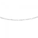 Sterling-Silver-45cm-Diamond-Cut-Plain-Short-Oval-Link-Chain Sale