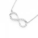 Sterling-Silver-Cubic-Zirconia-Horizontal-Infinity-Necklet Sale