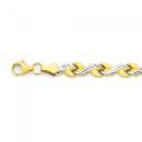 9ct-Gold-Two-Tone-185cm-Fancy-Link-Bracelet Sale