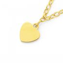 9ct-Gold-19cm-Solid-Belcher-Heart-Charm-Bracelet Sale