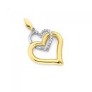 9ct-Gold-Diamond-Double-Heart-Pendant Sale