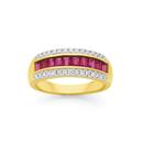 9ct-Gold-Ruby-Diamond-Band Sale