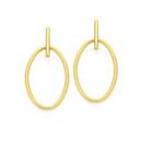 9ct-Gold-Oval-Bar-Drop-Stud-Earrings Sale