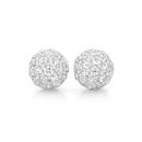 Silver-Pave-CZ-Half-Dome-Stud-Earrings Sale