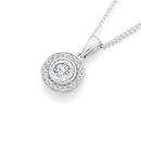 9ct-White-Gold-Diamond-Halo-Pendant Sale